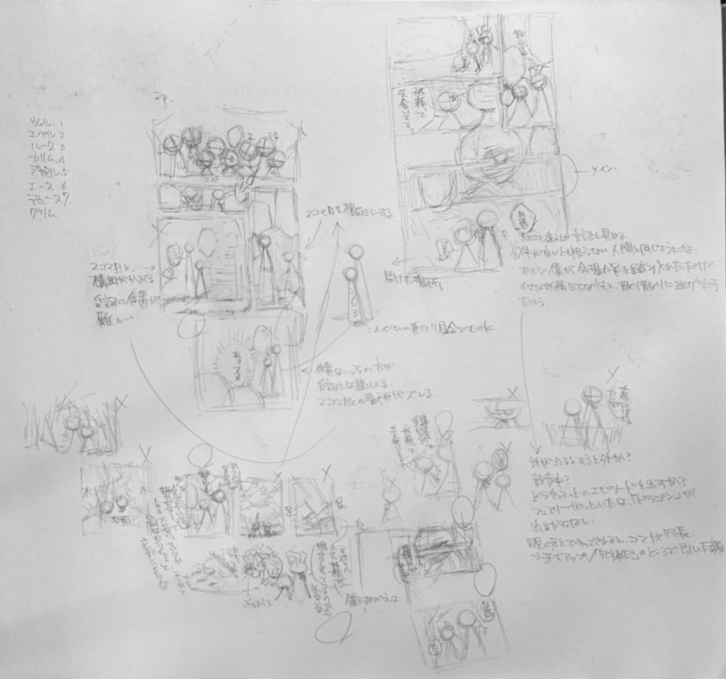 2p
「ツノ太郎って昼に出歩けたの?」
「僕をなんだと思っている?」
「えっと……」
エース:(幽霊……はビビりだからないか)
デュース:(「定時制の学生(淡々と言う)」?)(ないけど)
「……妖精かと」
「これはこれは」恐れ入った
「えっ」
3p
小さい妖精にツノ太郎がビビられる理由(フェアリーガラにしてたやつ説明)
「ふーん」(小型犬が大型犬にビビるみたいなもんか? ………いや、小魚がクジラから逃げる方か?)
「……妖精って妖精食べる?」
「……妖精だけじゃないぞ?」牙が覗く
ぴゃ
「冗談だ」